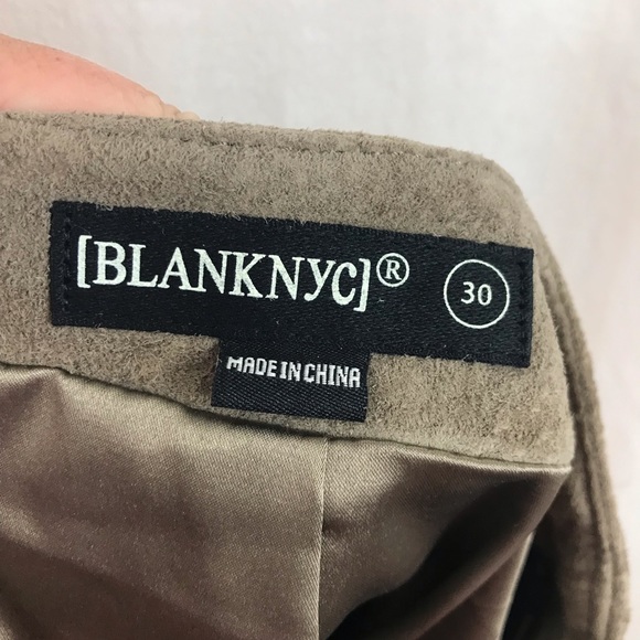 BlankNYC Genuine Suede Mini Skirt in Taupe - Picture 7 of 9